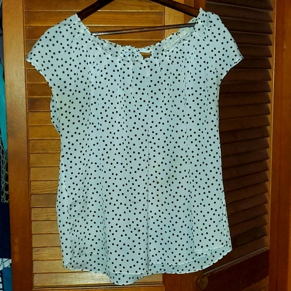 LC Lauren Conrad polka-dot tie back top, XL - Picture 2 of 2